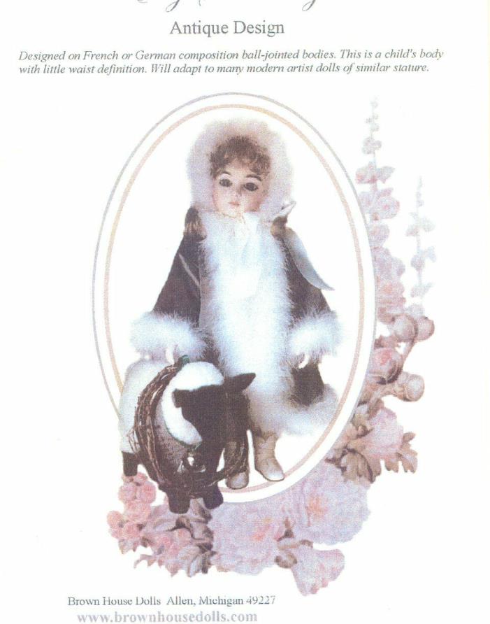Doll Coat Hat Maribou Trimmed Pattern BHD 544 New and Uncut 20 to 21 Inch Dolls