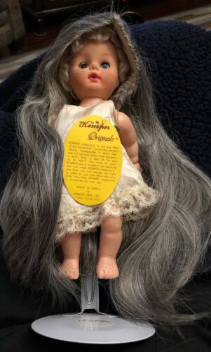 Vintage Kemper Doll Wig Style INDIAN Color Salt Pepper Modacrylic Size 16-17 NOS