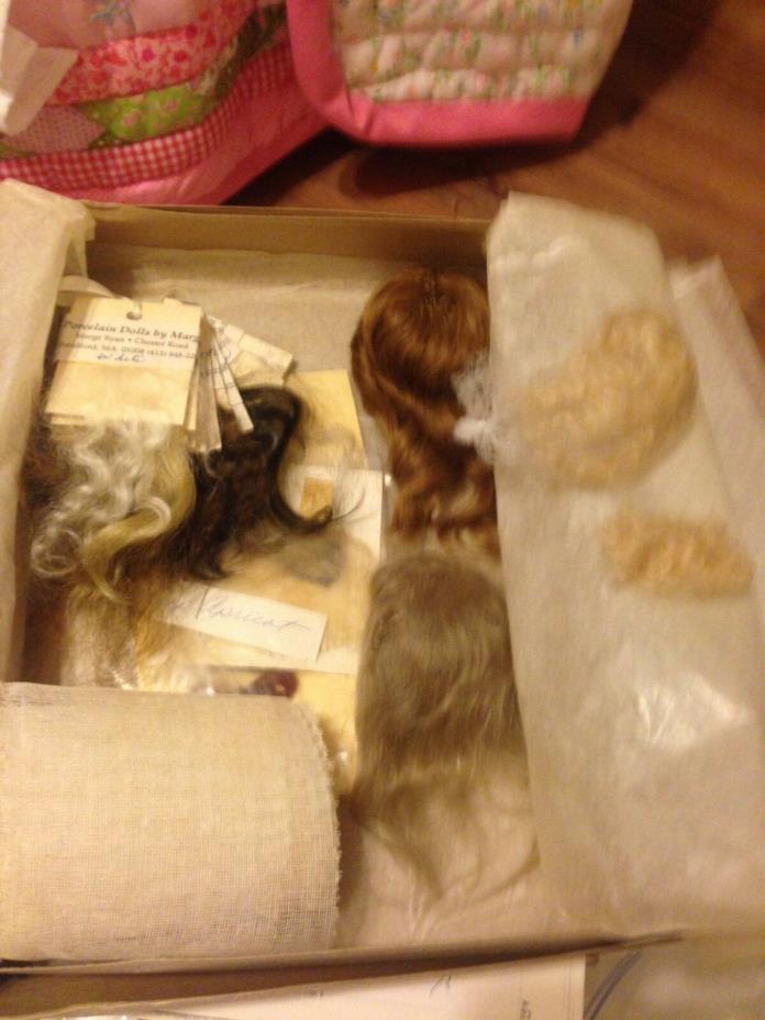 Doll Wigs, Wigmaking Supplies and Mohair Wefts - Dealer's Lot