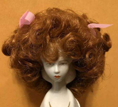 NEW DOLL WIG Style VICKIE Size 6-7 Color Carrot Red Curls & High Pigtails