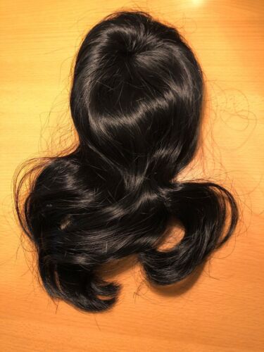 A DOLL WIG Style SAMANTHA Size 11-12 Color Black, Modacrylic by Global Dolls NOS