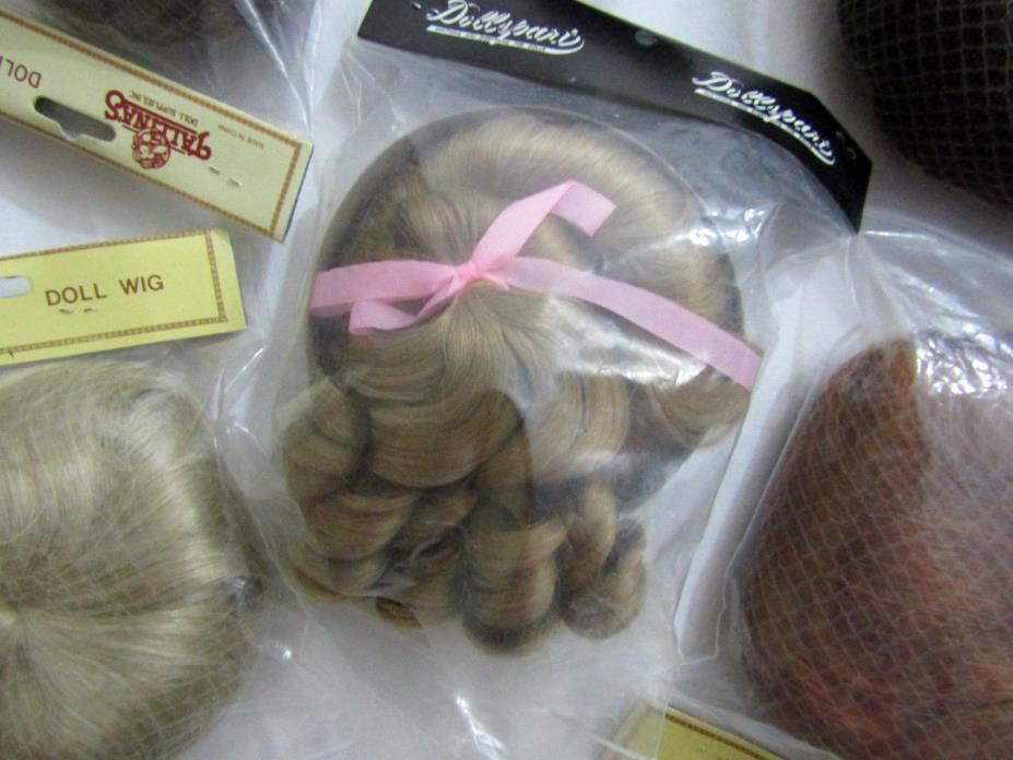 20+ pc Lot Doll Wigs Wefts Tails Many Sizes Colors Soft Body Waldorf Doll Making