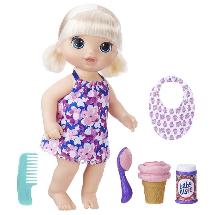 Baby Alive Magical Scoops Baby Doll (Blonde), Ages 3 and up