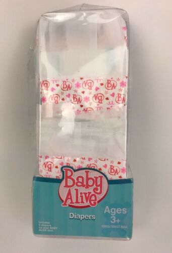 Baby Alive Diapers Package 6 Pink 2008 Pack Refill Replacement Accessories