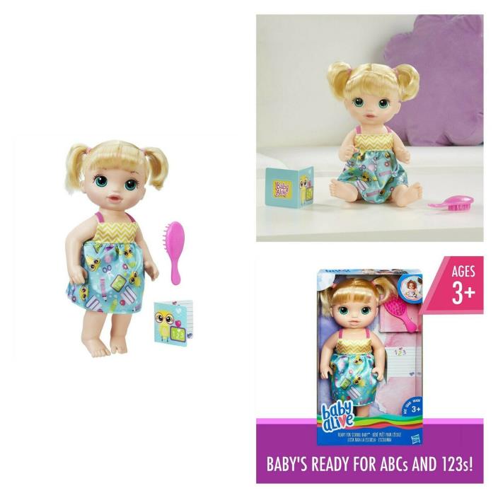 Baby Alive Ready For School Cute Dress Beautiful Hair Styling Brush Accessories