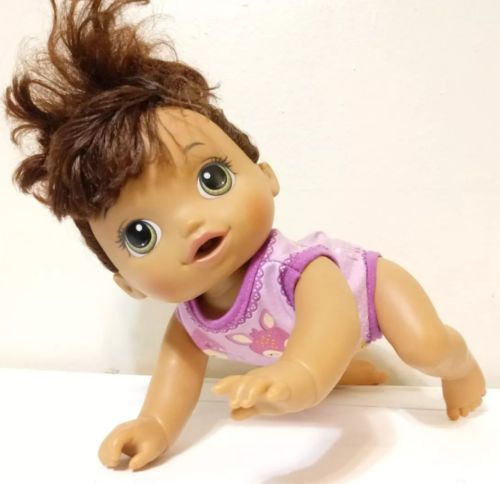 Girl Baby Doll Toy Brunette Baby Alive Go Bye Bye Interactive Flexible Doll