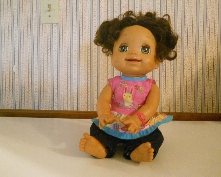 Baby Alive My Real Baby 2009 Doll SOFT FACE w dress interactive WORKS