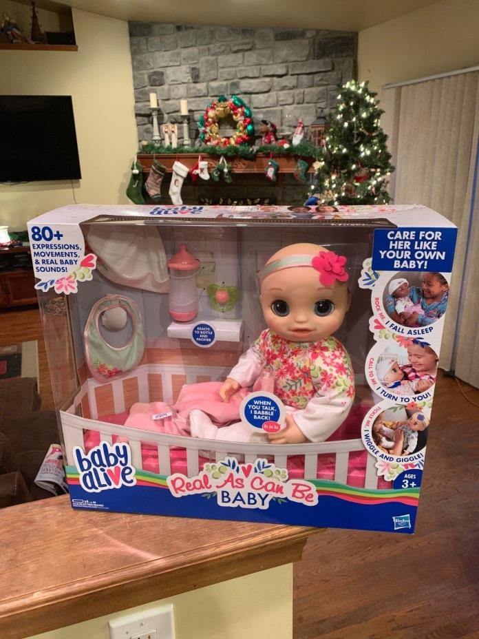 Baby Alive REAL AS CAN BE BABY DOLL (BLONDE) NEW IN BOX SHIPS PRIORITY! Hasbro