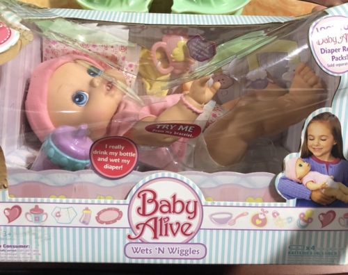 2006 Baby Alive Wets N Wiggles Girl Doll Original Box Interactive