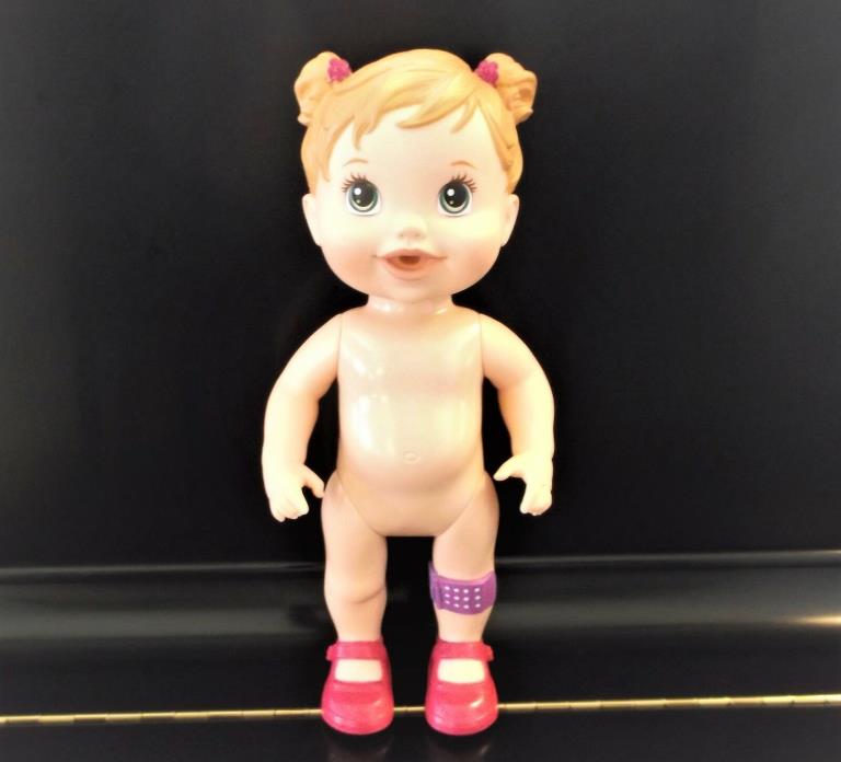 2013 Hasbro Baby Alive Gets A Boo Boo Doll Blonde Molded Hair Bandaid Ponytails