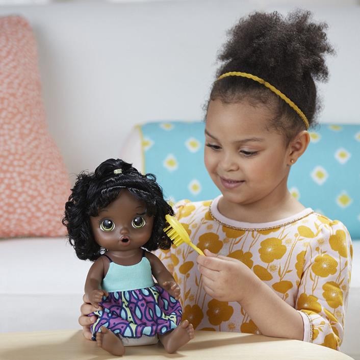 Baby Alive Doll Super Snacks Snackin African American Girl Kid Toy Accessories