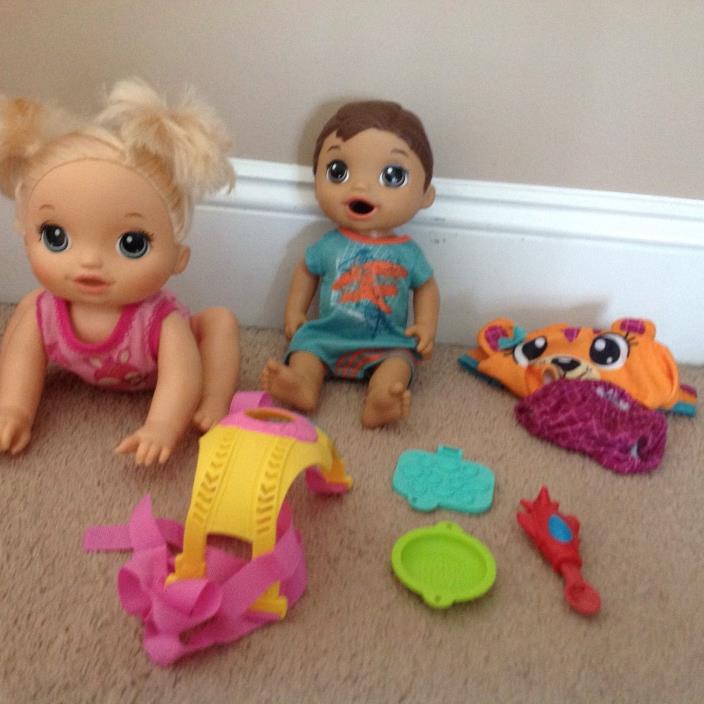 baby alive doll baby go bye bye and Luke with extra accessories lot!