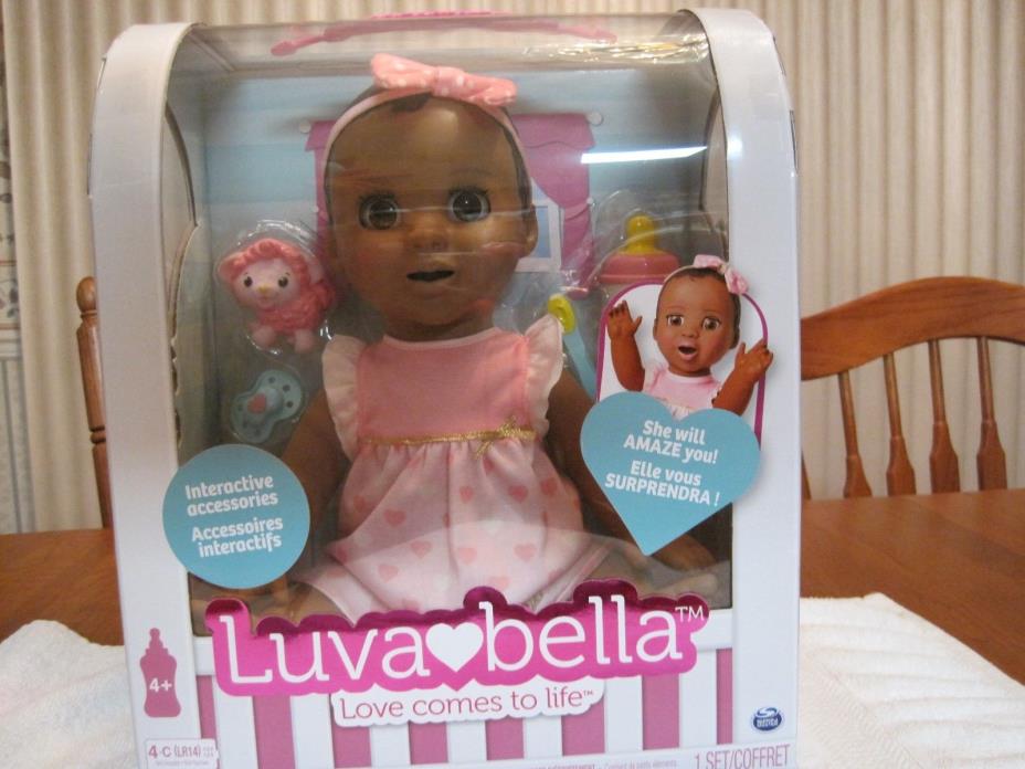 LUVABELLA INTERACTIVE RESPONSIVE AFRICAN AMERICAN BABY GIRL DOLL--NEW