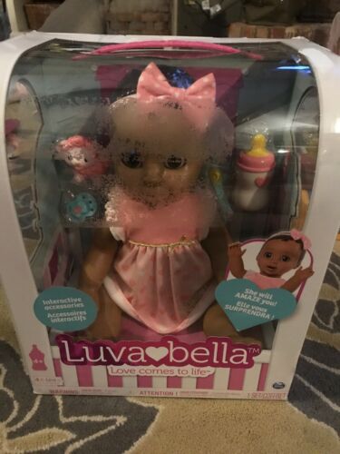 Luvabella - Dark Brown Hair  Responsive Baby Doll with Realistic Expressions New