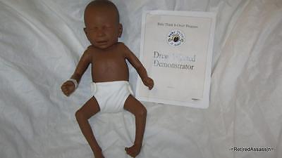 RARE Drug Affected Baby Think It Over Black African Female Girl BTIO Doll