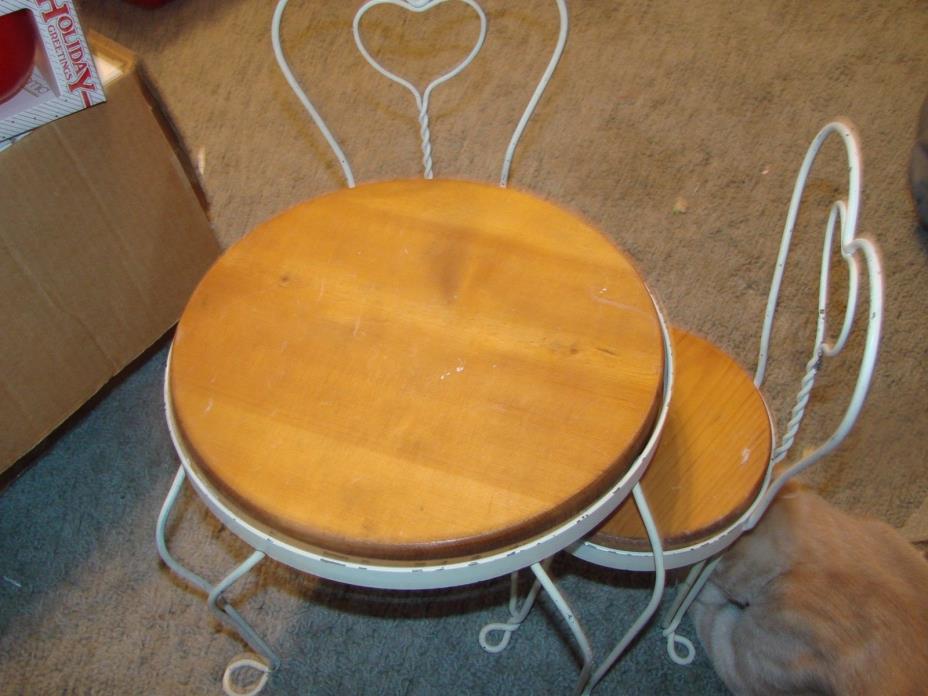DOLL SIZE PARLOR TABLE and 2 CHAIRS