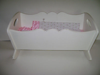 KidKraft Baby Doll Rocking Cradle Crib Play Girl Toy w/ Mattress Pillow Blanket