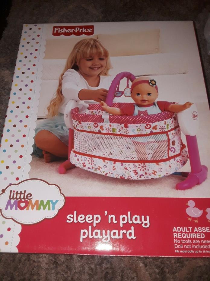 Fisher Price Little Mommy Sleep N Play Playard Crib Cradle Baby Doll Bed NEW