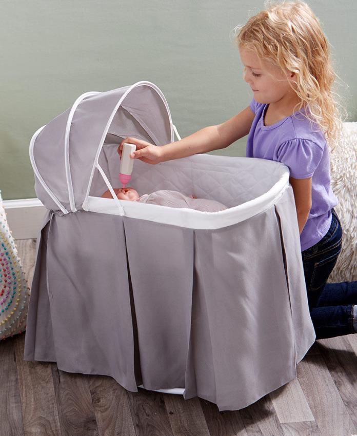 The Lakeside Collection Rocking Doll Bassinet