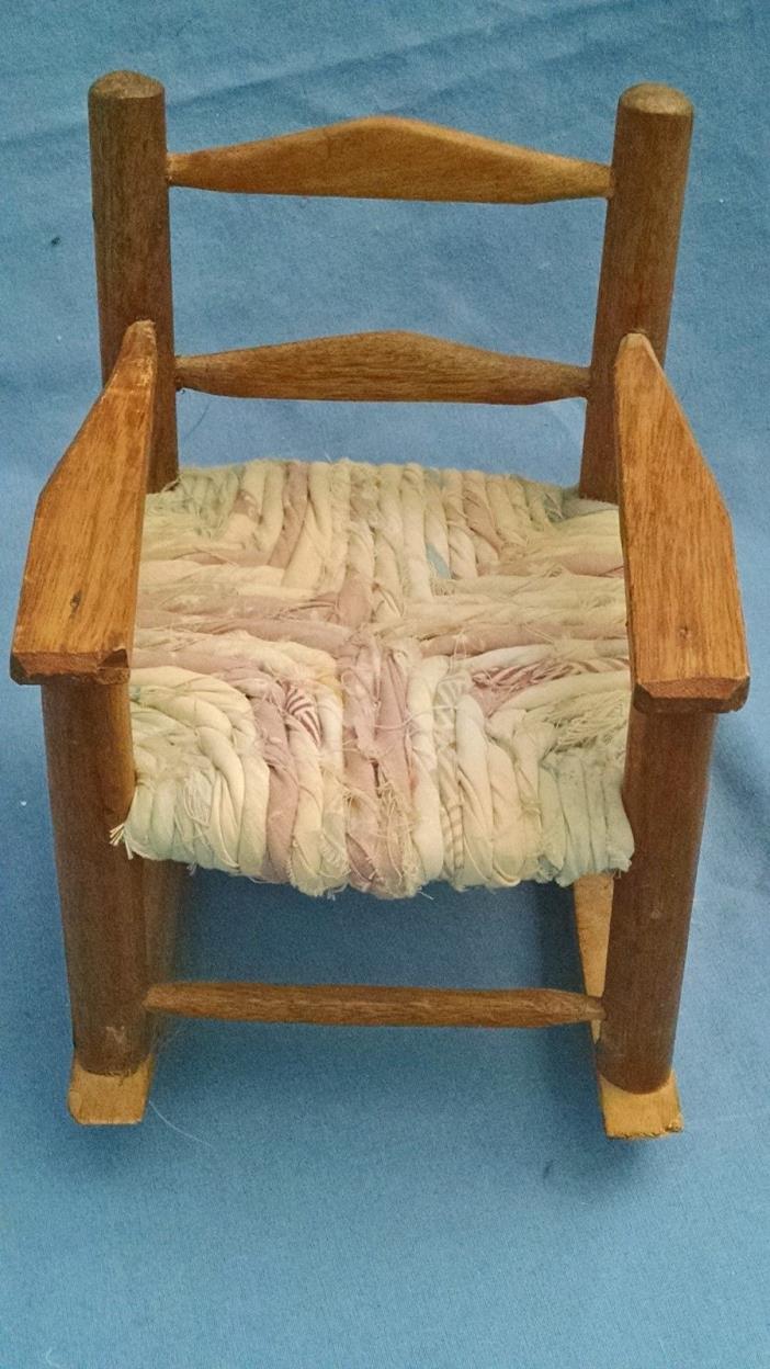 vintage doll rocking chair 7 1/2 inch