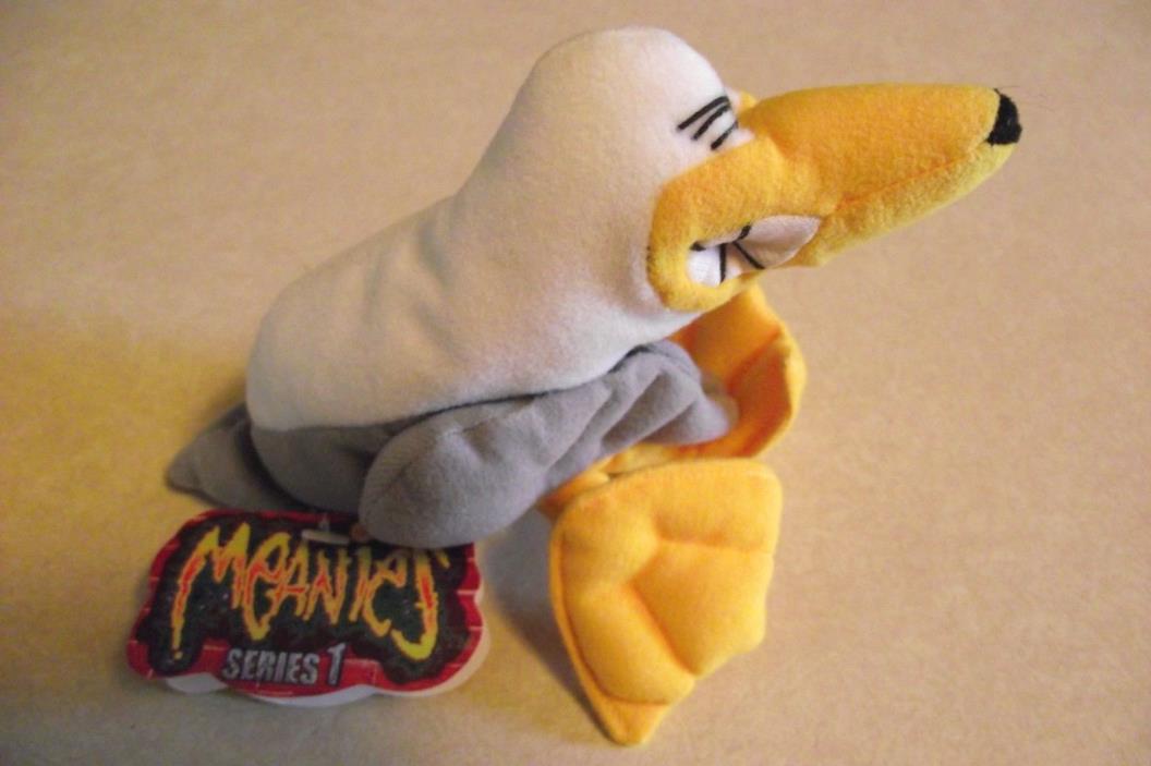 Meanies Series 1 Plush Seagull Peter Gotta Peagull 1997 Bird Animal Beanbag Toy