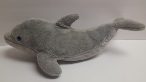 16 Inch Beanbag Plush Gray Dolphin with no tags
