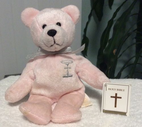 8.5 “ Light Pink Stuffed Plush Toy Holy Bear, Purity 1999 Make Offer