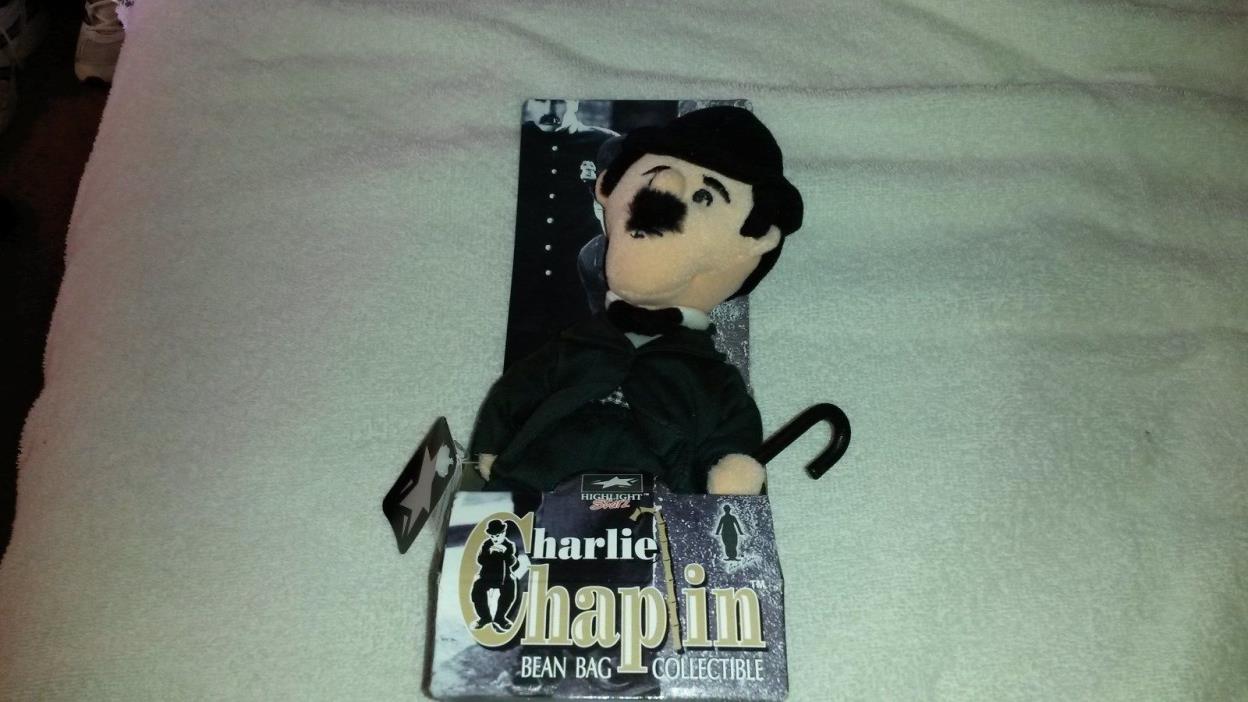 Charlie Chaplin, Plush Bean Bag Collectible  1999  Highlight Starz  NIB