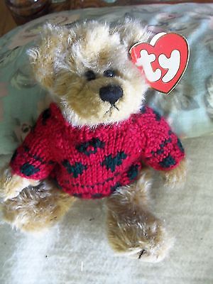 Miniature TY Bear with Sweater