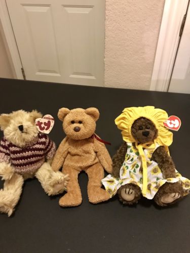 Ty Beanie Babies, Chelsea, Susannah, & Curly, 1993, Please Read Description