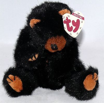 Ty Ivan Black Teddy Bear Plush 1993 Jointed  Attic Treasures