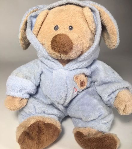 Ty Baby Pluffies Blue Love To Baby Bear Bunny Removable PJs Pajamas A1