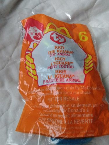 McDonalds 1999 TY Iggy the Iguana Beanie Baby No. 6 H