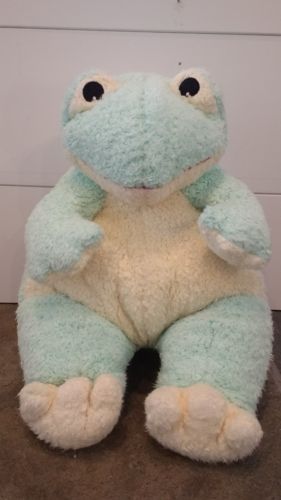 TY Frog Lovey Rattle Baby Plush Chenille 12