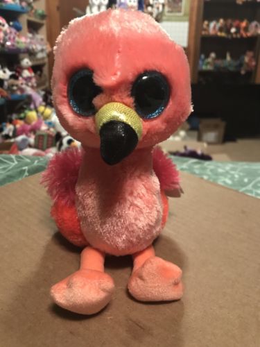 Ty GILDA -Hot Pink/Red Beanie Boo Pink Flamingo! *New*