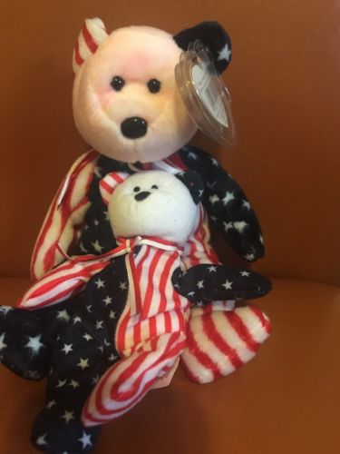 Rare Pink Face Beanie Baby: Spangled W/ Tag Errors And McDonalds Companion