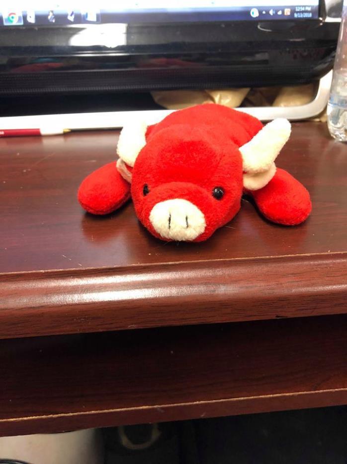 Ty Beanie Baby Snort the Bull WITHOUT tag