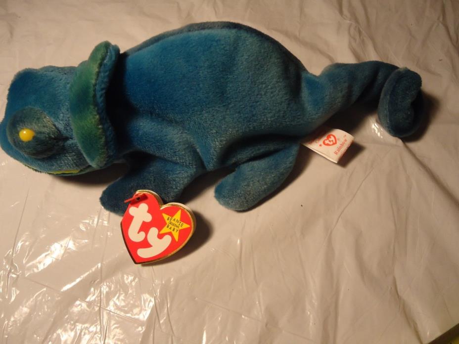 Ty Beanie Baby Rainbow The Blue Chameleon 1997 - Combined Shipping Available