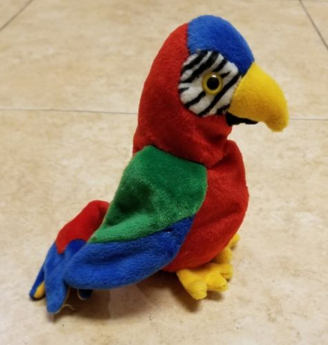 Jabber The Parrot Ty Beanie Baby Original Retired 1997 1998 Tag Errors NM-MT