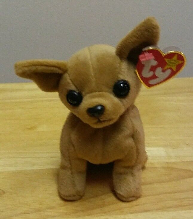 TY Beanie TINY the dog      errors on tags