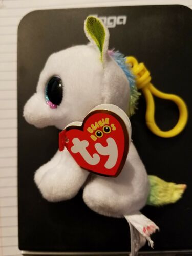 Ty Beanie Boos PIXY THE Unicorn Mini Key Chain