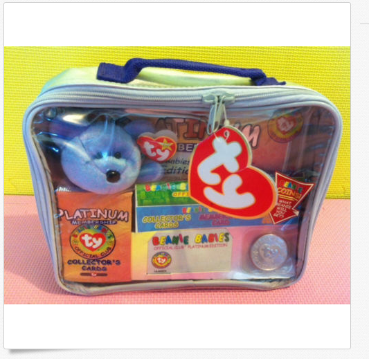 TY Beanie Baby Official Platinum Membership Club Bag colletors stuffed animal
