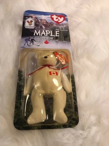 MAPLE The Bear- McDonalds Ty Beanie Baby with rare errors 1993