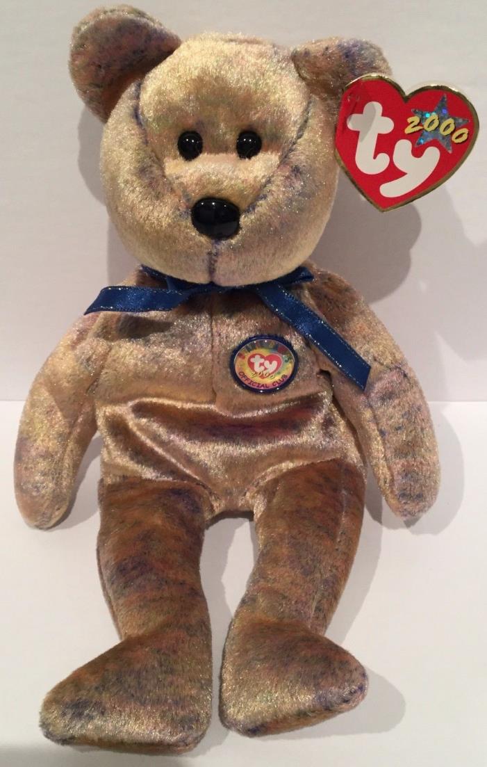 TY Beanie Baby Babies RETIRED 2000 CLUBBY III 3 Bear Stuffed Plush Toy