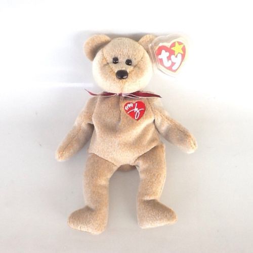 Ty Beanie Baby 1999 SIGNATURE BEAR Plush Toy RARE NEW RETIRED - Free Shipping