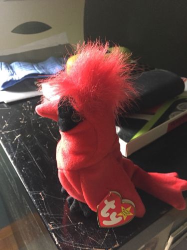 Extremely Rare TY Beanie Baby MAC THE CARDINAL with ALL ERRORS—MINT