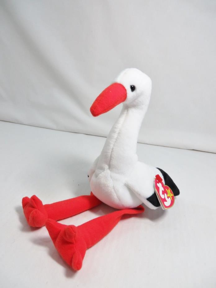 TY BEANIE BABY STILTS STORK MWMT 1998  TUSH SAYS 1999