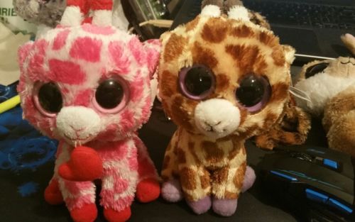 Ty-Beanie Boos-6in Safari and Junglelove-the Giraffes