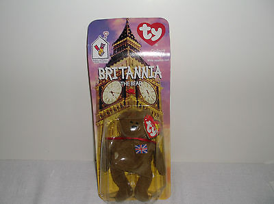 TY Bear Britannia 1997 Teenie Beanie Ronald McDonald Chariities In Package