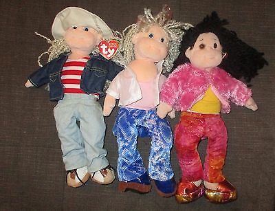 3 TY BEANIE BOPPERS LUCKY LUCY Adorable Annie DARLING DEBBIE RETIRED 2001-02 TAG